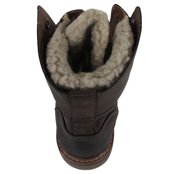 Day Five Mens Casual Lace Up Fold Over Cuff Ankle Boots - Picture 4 of 7